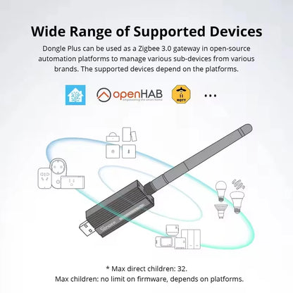 SONOFF ZBDongle-E Zigbee 3.0 USB Dongle Plus Smart Home ZigBee Wireless Gateway Support Home Assistant ZHA openHAB Zigbee2MQTT