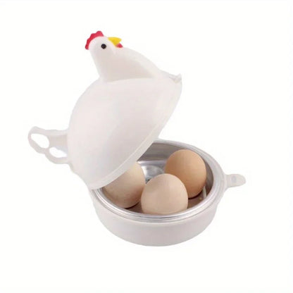 Practical Lovely Chicken Shaped Eggs Boiler Steamer 4 Eggs 1Egg Microwave Eggs Cooker Cooking Tool Kitchen Accessories Gadgets