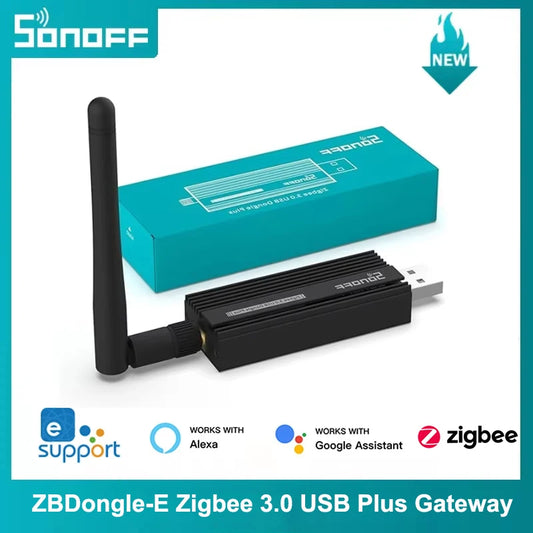 SONOFF ZBDongle-E Zigbee 3.0 USB Dongle Plus Smart Home ZigBee Wireless Gateway Support Home Assistant ZHA openHAB Zigbee2MQTT